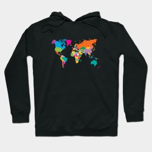 World Map in Fun Colors Hoodie